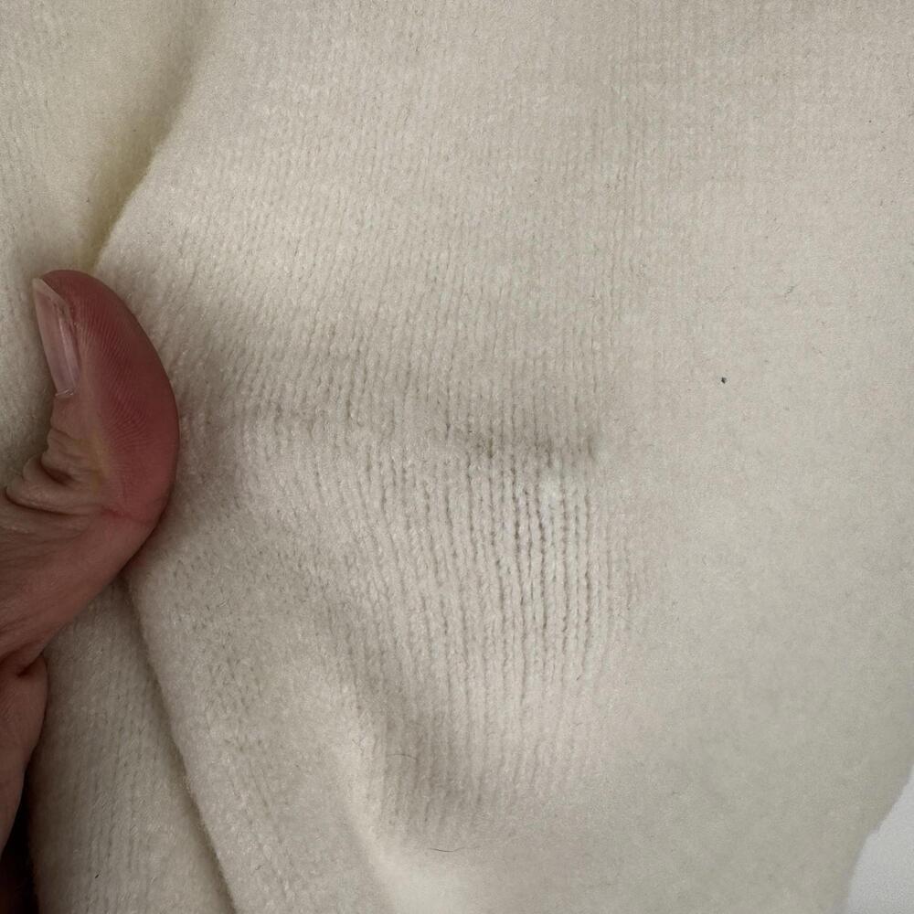 Free People Sweater  Women’s xs ivory cream wool blend turtleneck relaxed loose - Picture 6 of 7